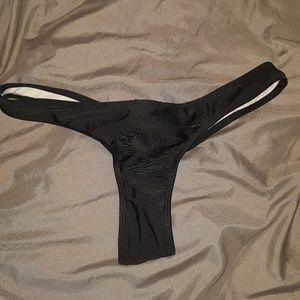 Black thong bikini bottoms